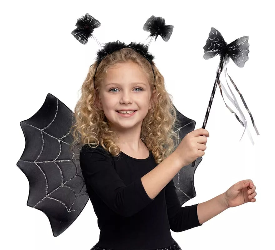 Translation missing: fr.Kit de Araña Infantil: Tiara, Varita y Alas de 47x39 cm