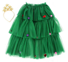Kit Sapin de Noël : Bandeau et Cape en Tulle 54 cm