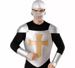 Kit d'armure médiévale argentée pour homme