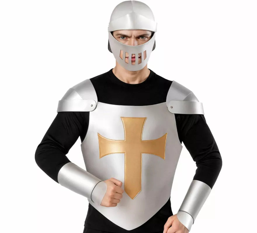 Translation missing: fr.Kit de Armadura Medieval plateada para hombre