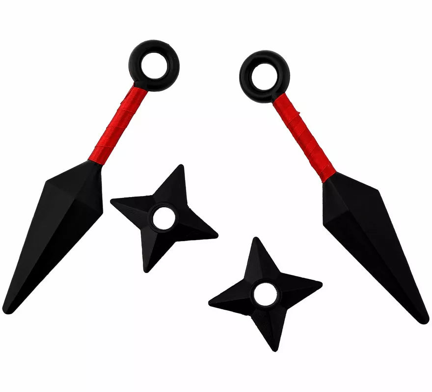 Translation missing: fr.Kit de Armas Ninja: 2 Kunai y 2 Estrellas de plástico