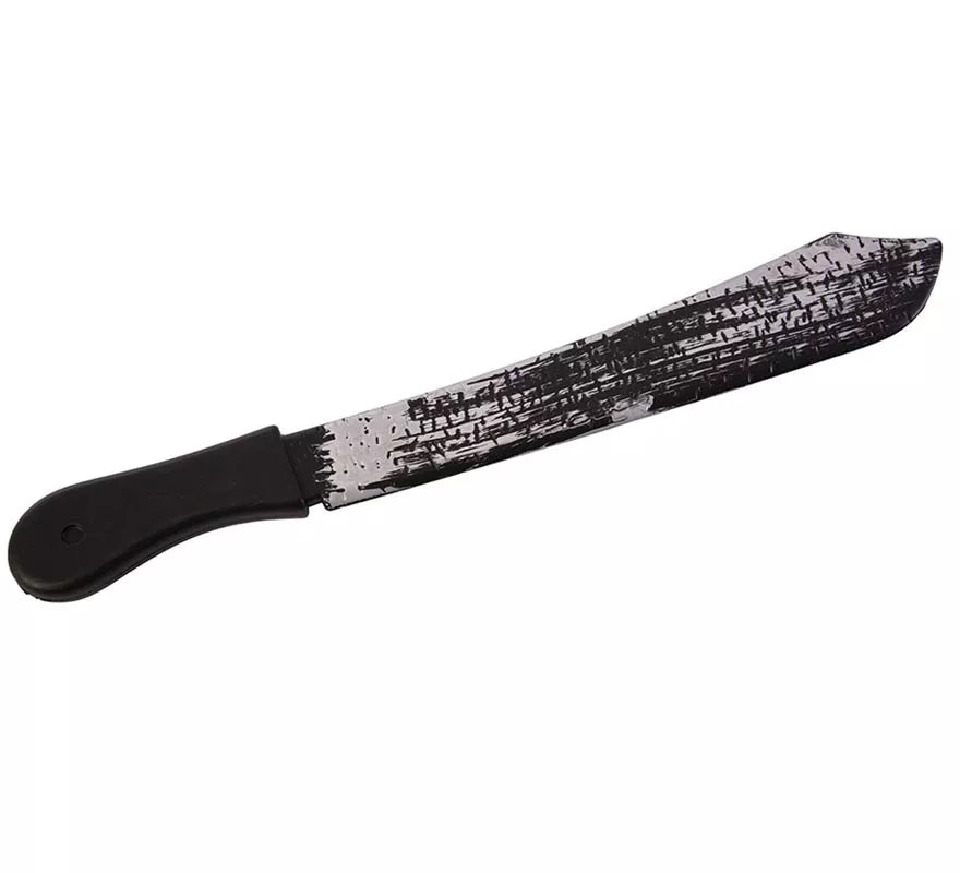 Translation missing: fr.Kit de Asesino blanco adulto: Máscara y machete de 18x55 cm