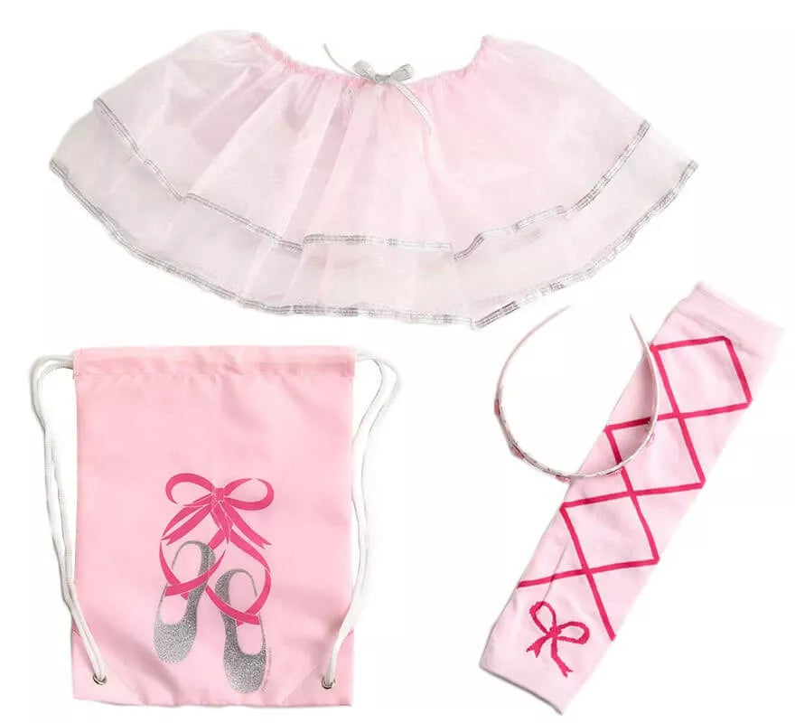 Translation missing: fr.Kit de Bailarina rosa infantil: Diadema, Tutú y Calentadores