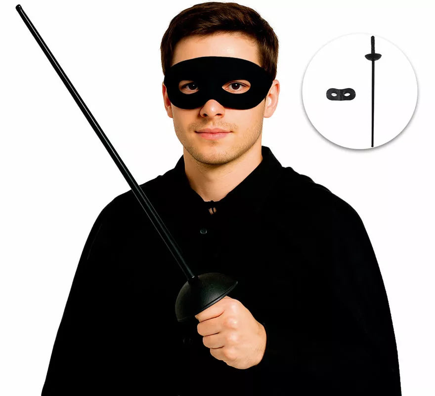 Translation missing: fr.Kit de Bandido: Antifaz y Espada de 62x5 cm de plástico