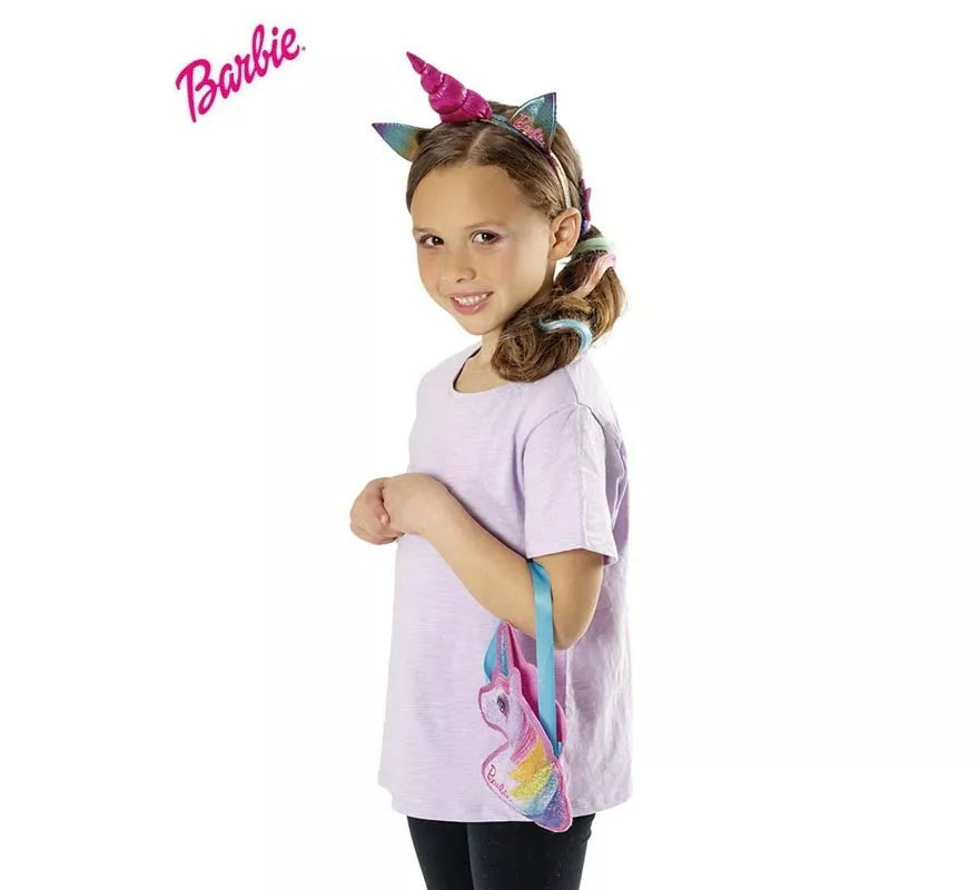 Translation missing: fr.Kit de Barbie Unicornio infantil: Bolsa, pinza y diadema