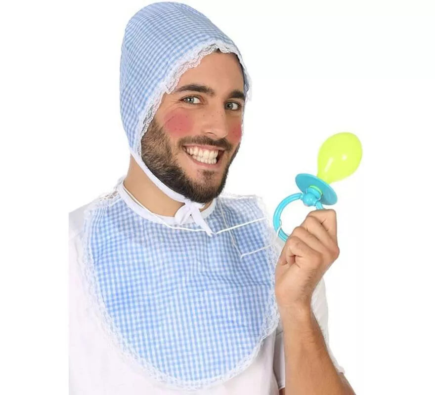 Translation missing: fr.Kit de Bebé para Azul: Gorro, Babero y Chupete