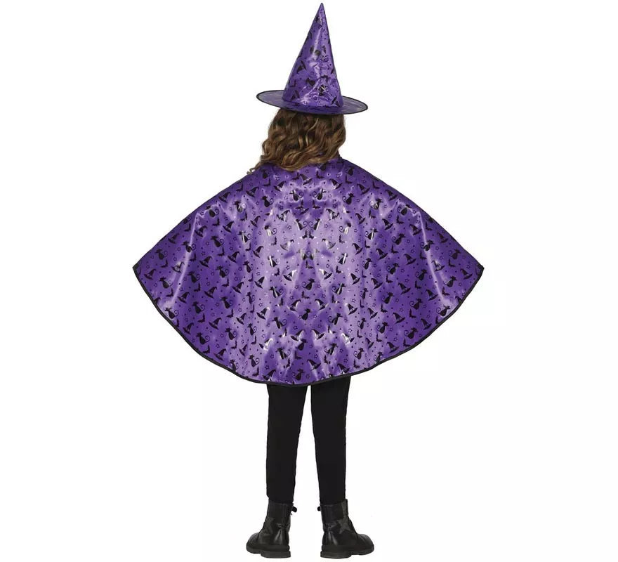 Translation missing: fr.Kit de Bruja lila Infantil: Capa y Sombrero