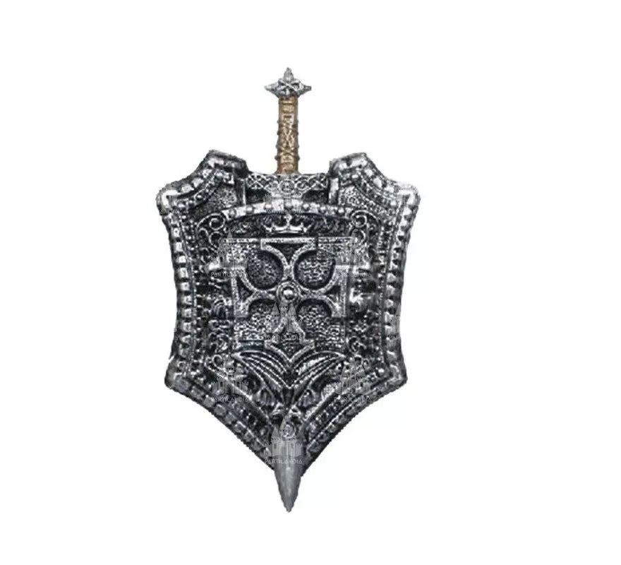 Translation missing: fr.Kit de Caballero Cruzado: Escudo y Espada de juguete de 46 cm