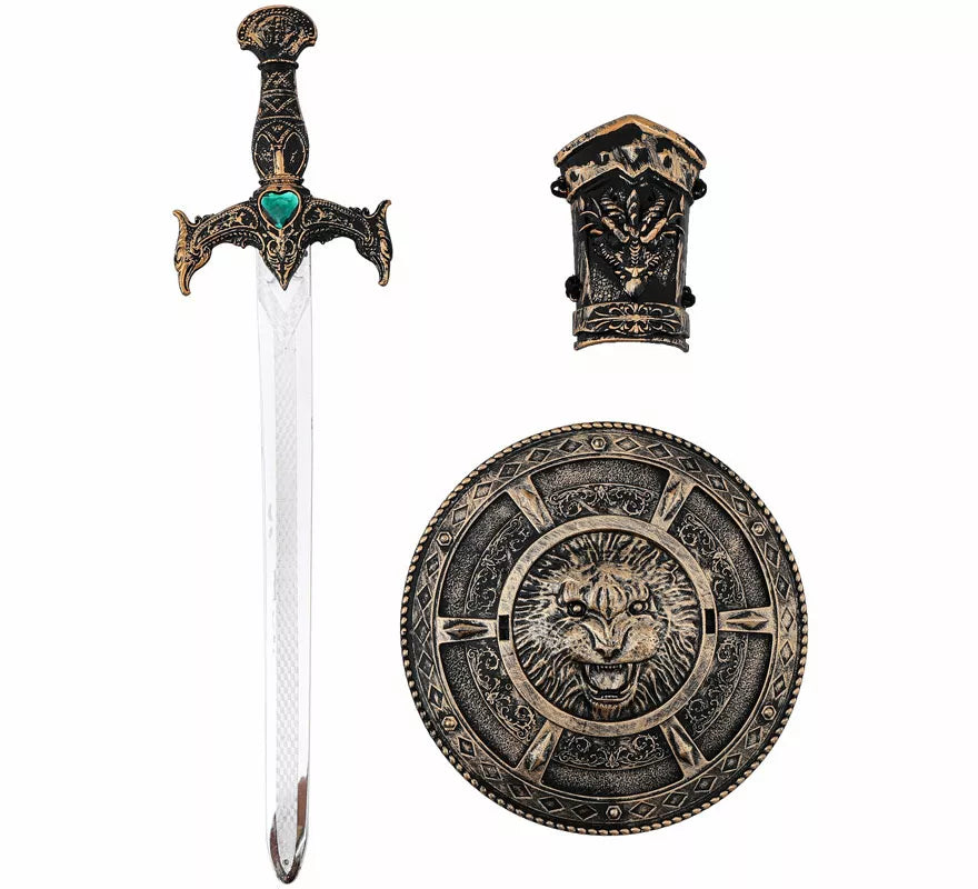 Translation missing: fr.Kit de Caballero: Escudo, Brazalete y Espada de 50x13 cm de plástico