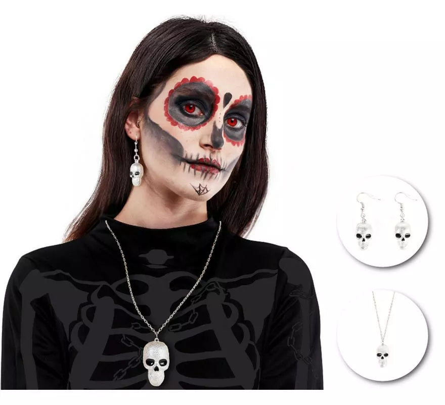 Translation missing: fr.Kit de Calavera: Collar y Pendientes