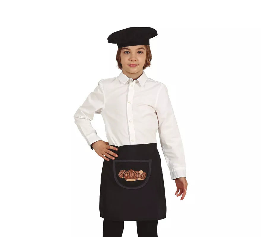 Translation missing: fr.Kit de Castañero Infantil: Boina y Delantal Negro