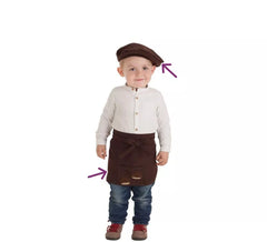 Kit de Marchand de Châtaignes pour bébé: Tablier et Casquette