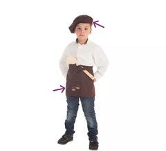 Kit de Marchand de Châtaignes pour garçon: Tablier et Casquette