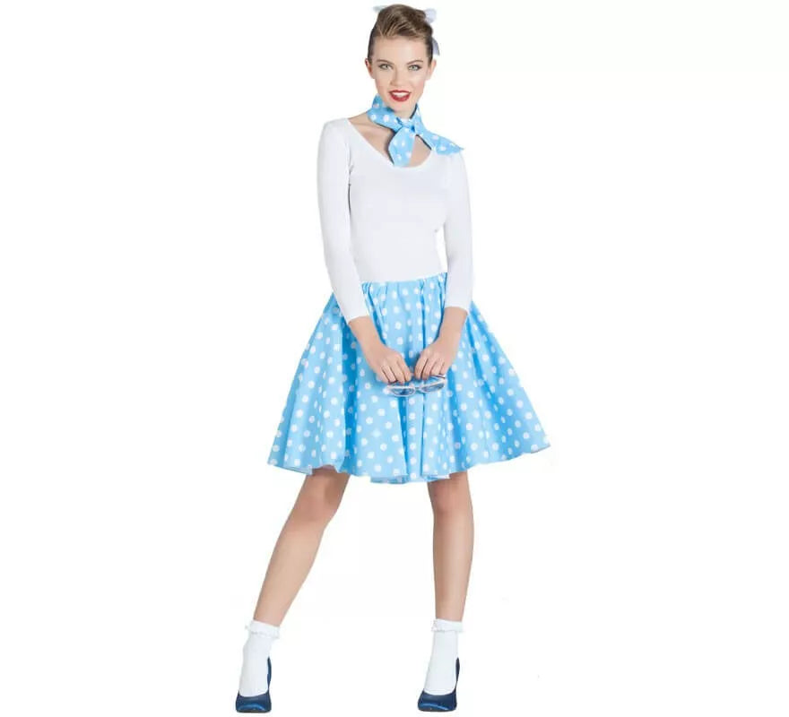 Translation missing: fr.Kit de Chica Pin Up Azul para mujer: Falda y Pañuelo