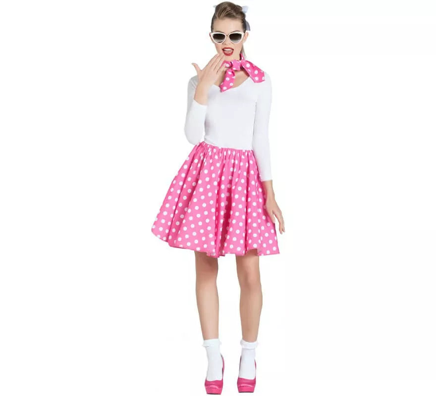 Translation missing: fr.Kit de Chica Pin Up Rosa para mujer: Falda y Pañuelo