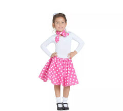 Kit de Mademoisselle Pin Up Rose pour fille: Jupe et Mouchoir
