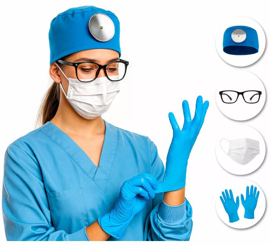 Translation missing: fr.Kit de Cirujano: Gorro, Gafas, Guantes y Mascarilla