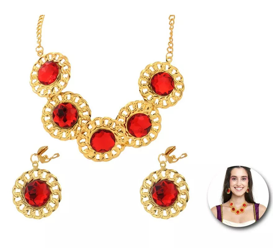 Translation missing: fr.Kit de Dama Medieval adulto: 2 Pendientes y Collar