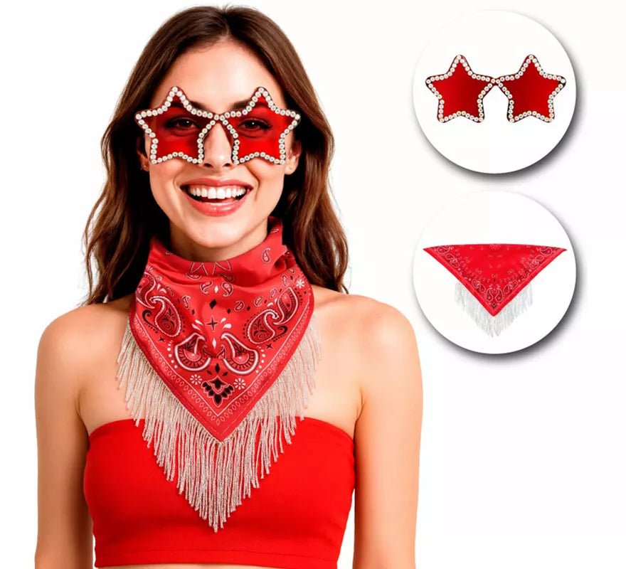 Translation missing: fr.Kit de Despedida rojo para mujer: Pañuelo y Gafas