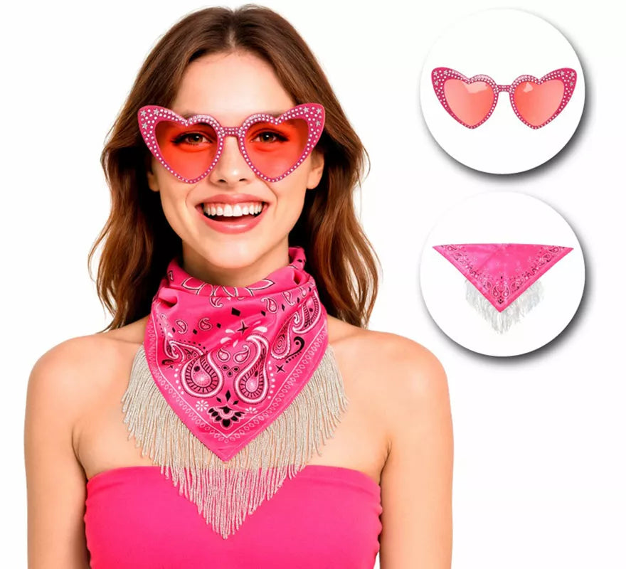 Translation missing: fr.Kit de Despedida rosa para mujer: Pañuelo y Gafas