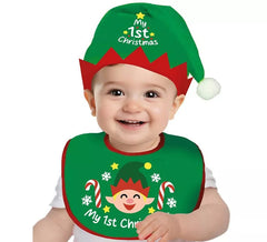 Kit Lutin Enfant : Bonnet et Bavoir Verts
