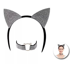 Kit Chat Brillant Adulte : Bandeau et Collier