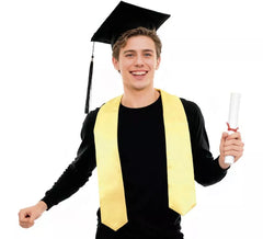 Kit Diplômé Adulte : Casquette et étole noires ou ceinture dorée