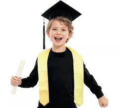 Kit Diplômé Enfant : Casquette et étole noires ou bandeau doré
