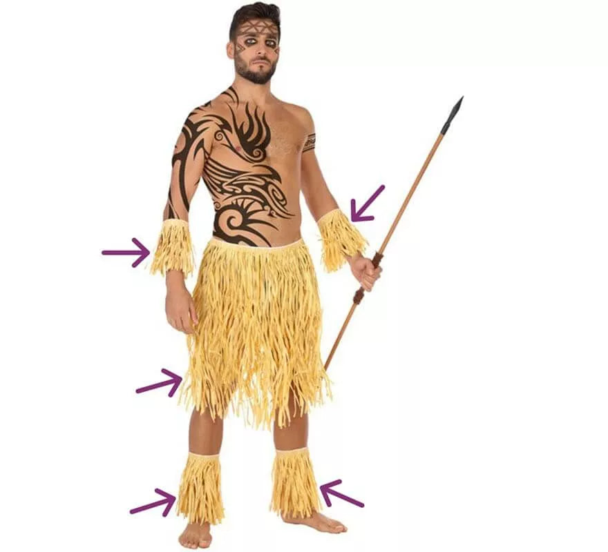 Translation missing: fr.Kit de Hawaiano: 2 Muñequeras, 2 Tobilleras y Falda
