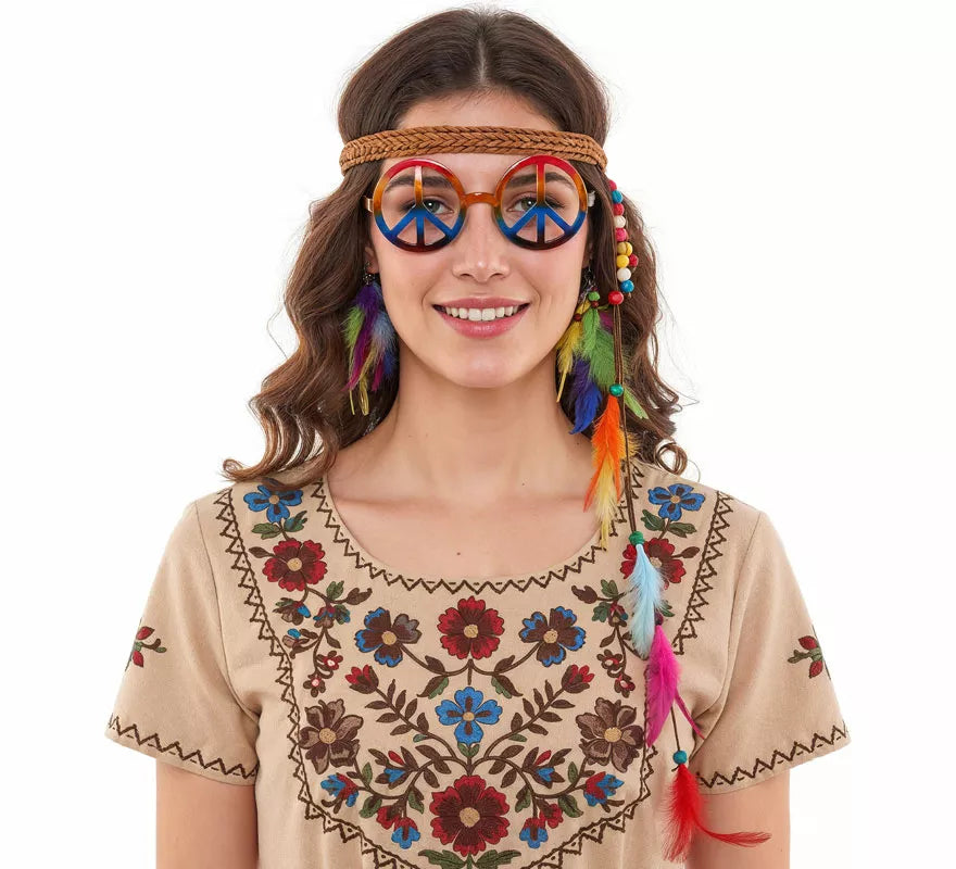 Translation missing: fr.Kit de Hippie: Gafas, Pendientes y Cinta con Plumas