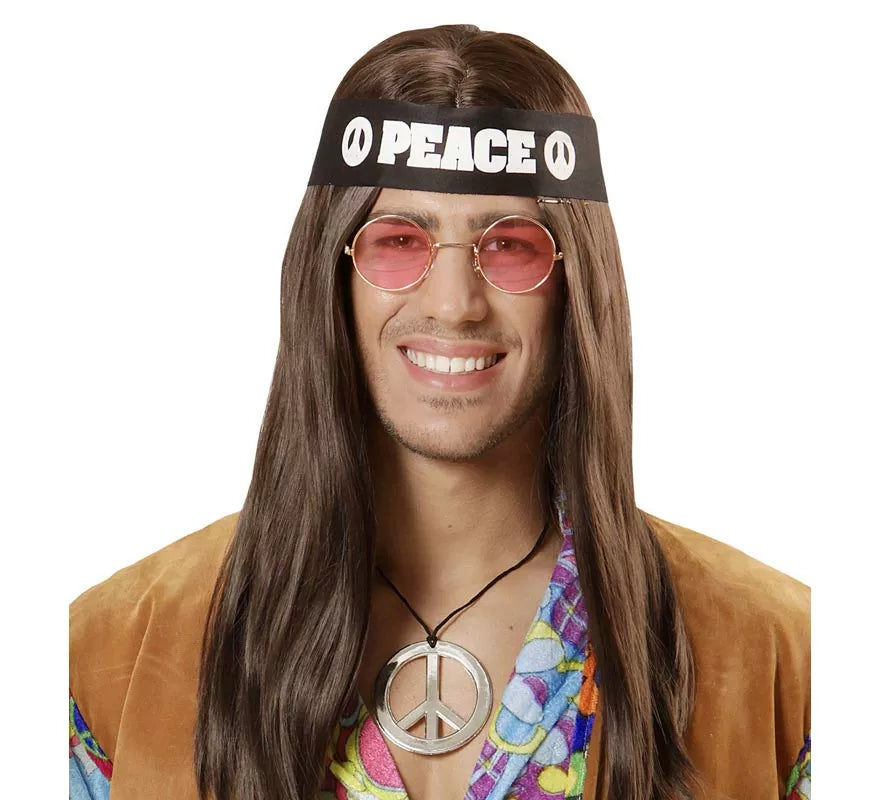 Translation missing: fr.Kit de Hippie Peace adulto: Cinta, gafas y collar