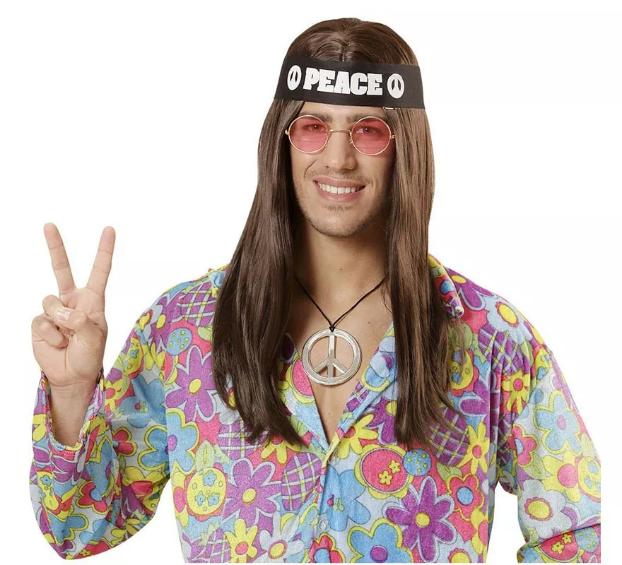 Translation missing: fr.Kit de Hippie Peace adulto: Cinta, gafas y collar