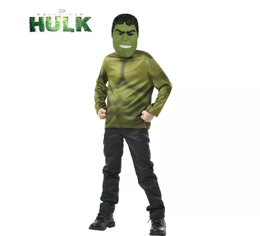 Translation missing: fr.Kit de Hulk infantil: Top simulado y Máscara