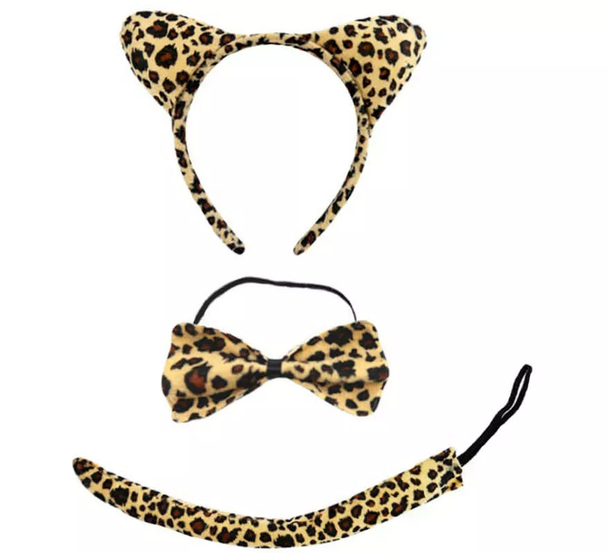 Translation missing: fr.Kit de Leopardo: Diadema, Pajarita y Cola
