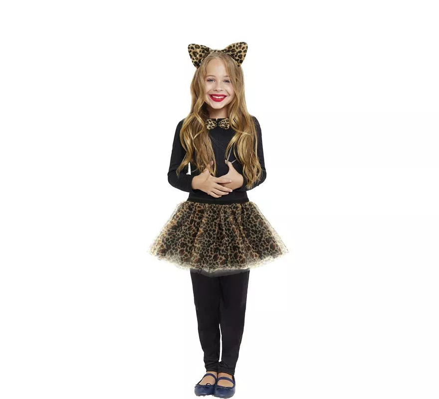 Translation missing: fr.Kit de Leopardo infantil: Tutú, diadema, pajarita y cola