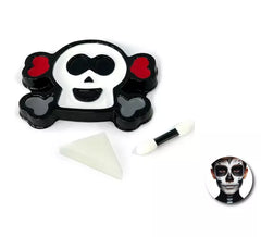 Kit de maquillage Skull : Palette, éponge et pinceau