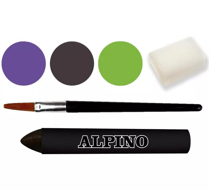Translation missing: fr.Kit de Maquillaje de Bruja: 3 colores, pincel y esponja