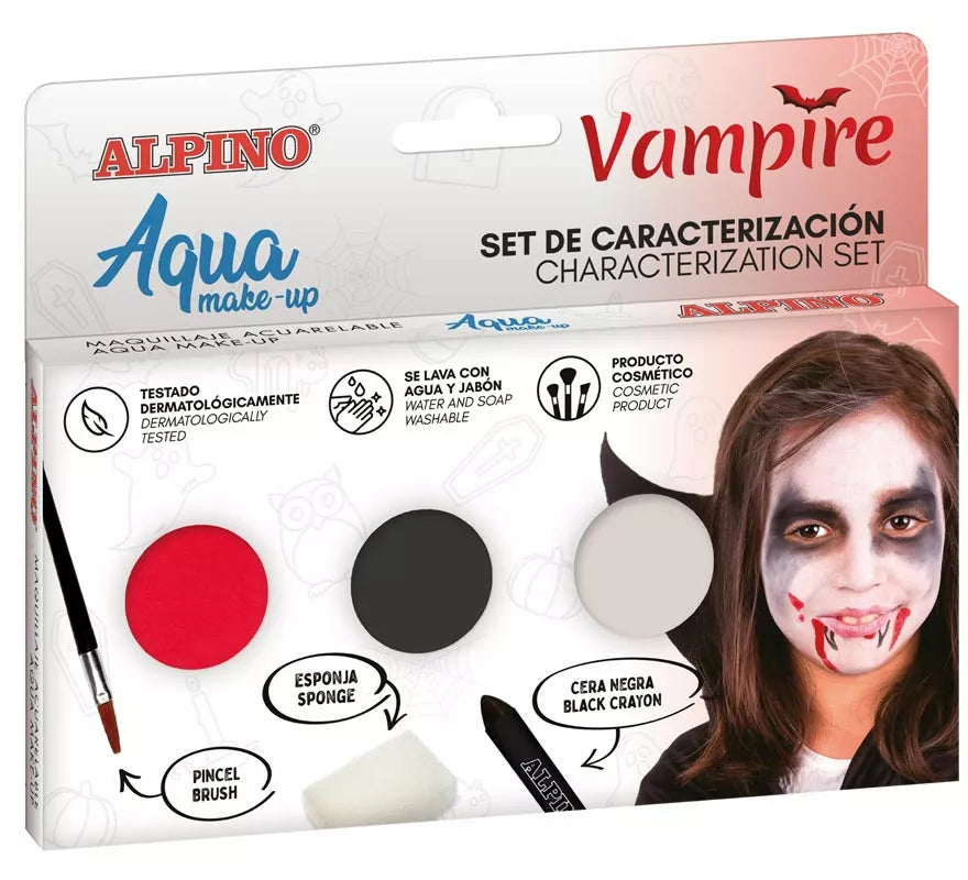 Translation missing: fr.Kit de Maquillaje de Vampiro: 3 colores, pincel y esponja