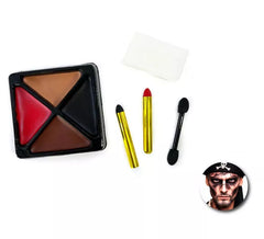 Kit de maquillage Pirate : Palette, pinceaux, bâtons de couleur et éponge
