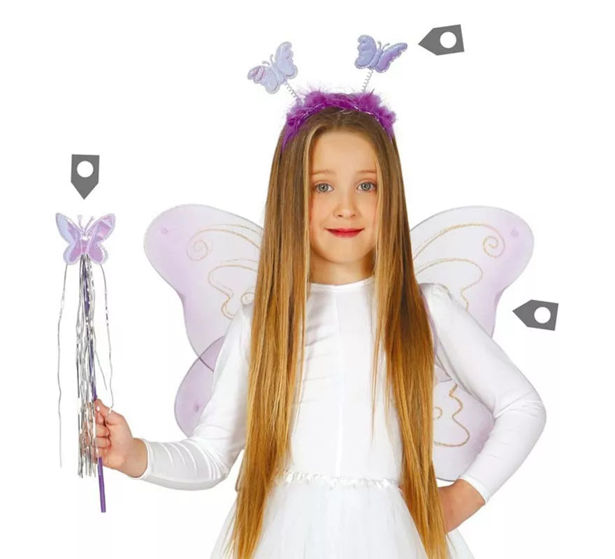 Translation missing: fr.Kit de Mariposa: diadema, alas 55 cm y varita