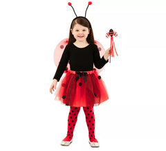 Infantil kit Mariquita: Tutu, Ailes, Baguette et diadème