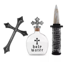Kit Vampire Killer : Croix, bouteille et couteau 25,5x30 cm