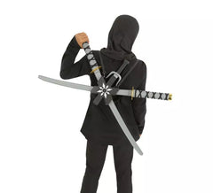 Kit sac à dos Ninja enfant : 2 épées de 72 cm, 2 poignards et étoile