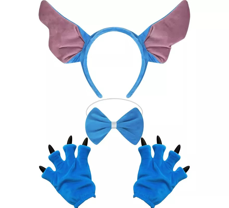 Translation missing: fr.Kit de Monstruito azul: Diadema, Pajarita y Guantes
