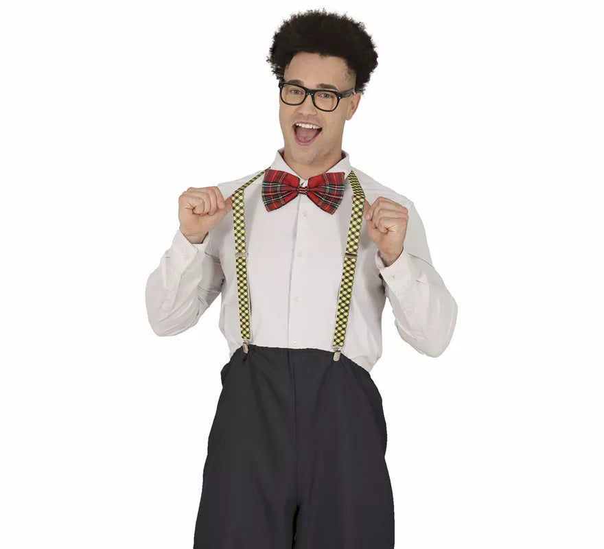 Translation missing: fr.Kit de Nerd Colegial adulto: Gafas, pajarita y tirantes