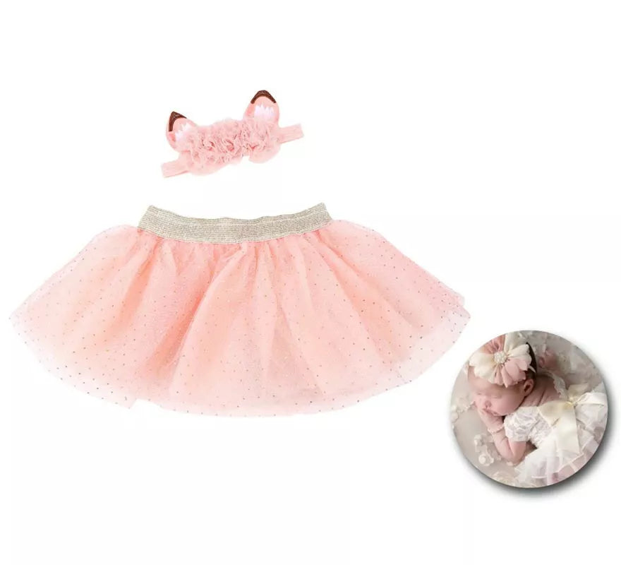 Translation missing: fr.Kit de Newborn infantil: Tutú y Cinta de orejas rosa