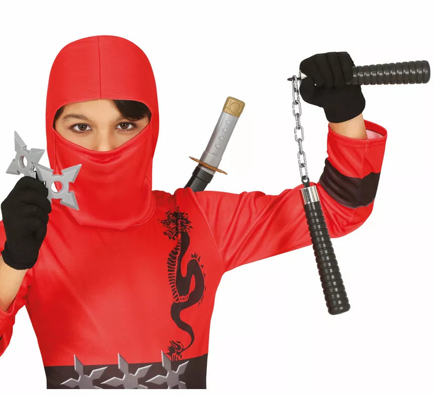 Translation missing: fr.Kit de Ninja infantil: Nunchakus, 2 estrellas y espada