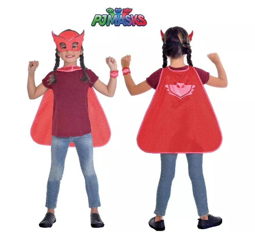 Translation missing: fr.Kit de Owlette de Pj Masks Infantil: Antifaz, capa y pulsera