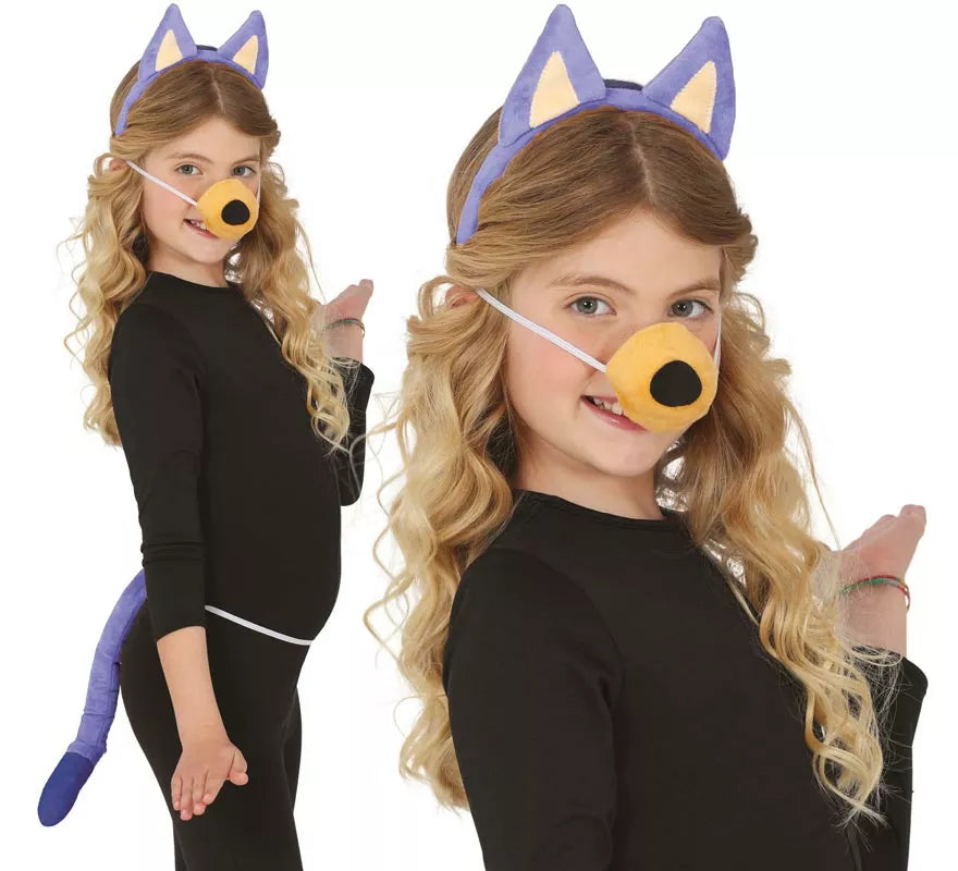 Translation missing: fr.Kit de Perrito azul para niños: cola, orejas y nariz