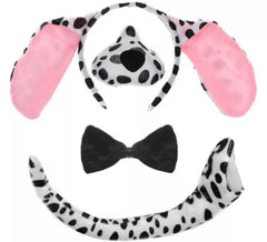 Kit Chien Dalmatien : Bandeau, Nez, Nœud Papillon et Queue